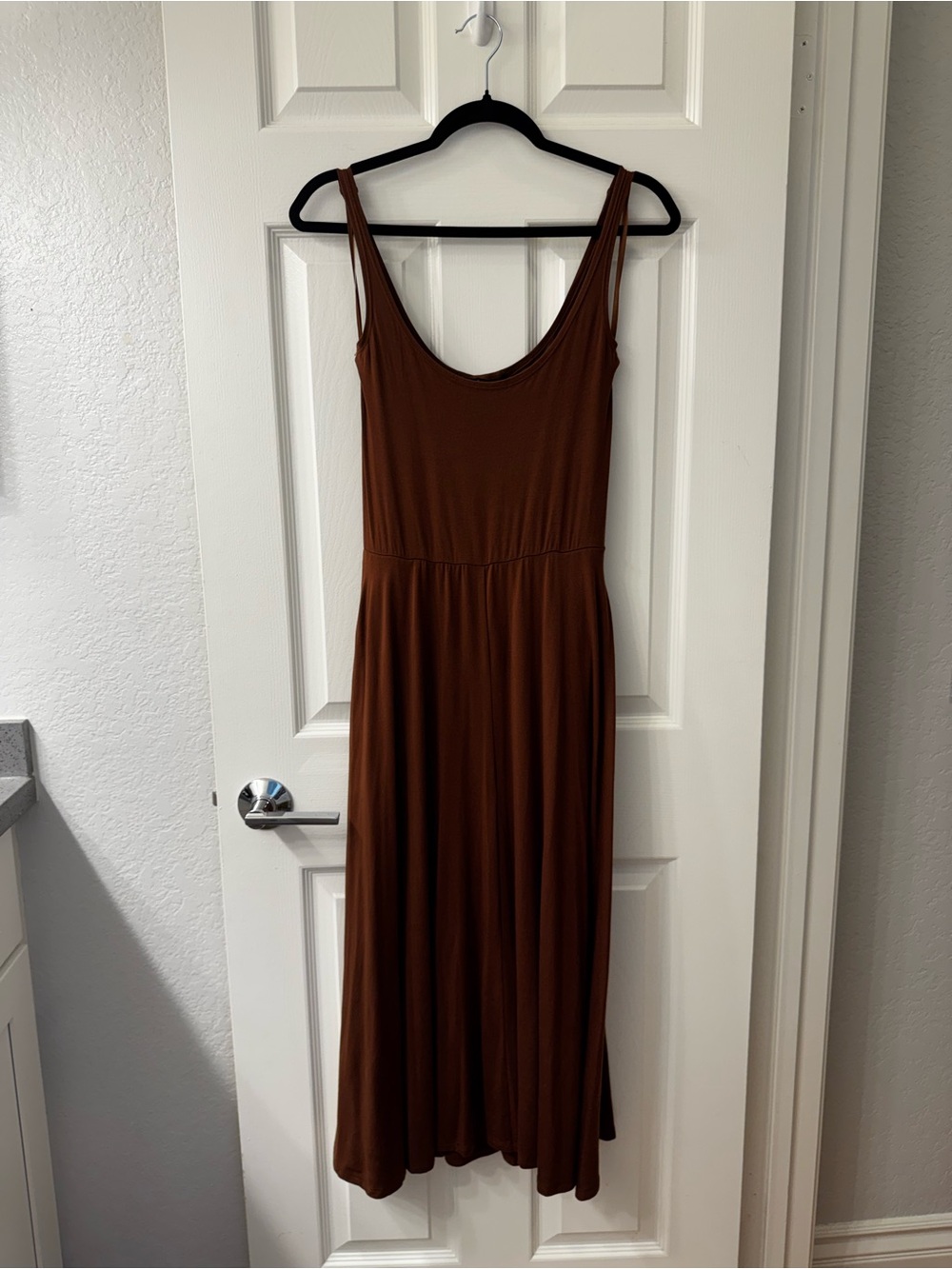 Quince Brown Tencel Jersey Fit & Flare Midi Dress Sz S - Picture 10 of 16